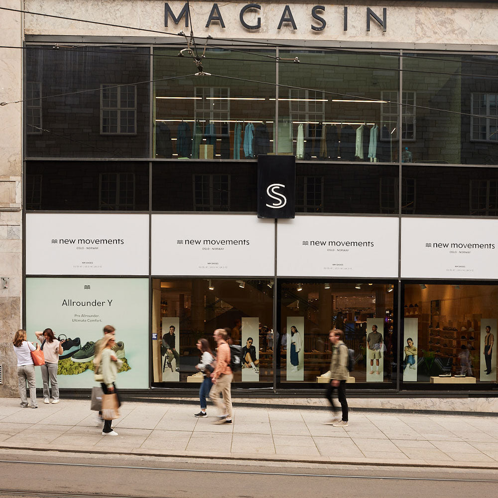 New Movements Community Center storefront at Steen & Strøm in Oslo